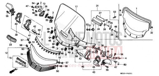 WIND SCREEN (GL1500SEP/SER) GL1500SEP de 1993